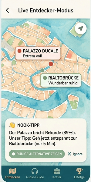 Map with crowd indicator